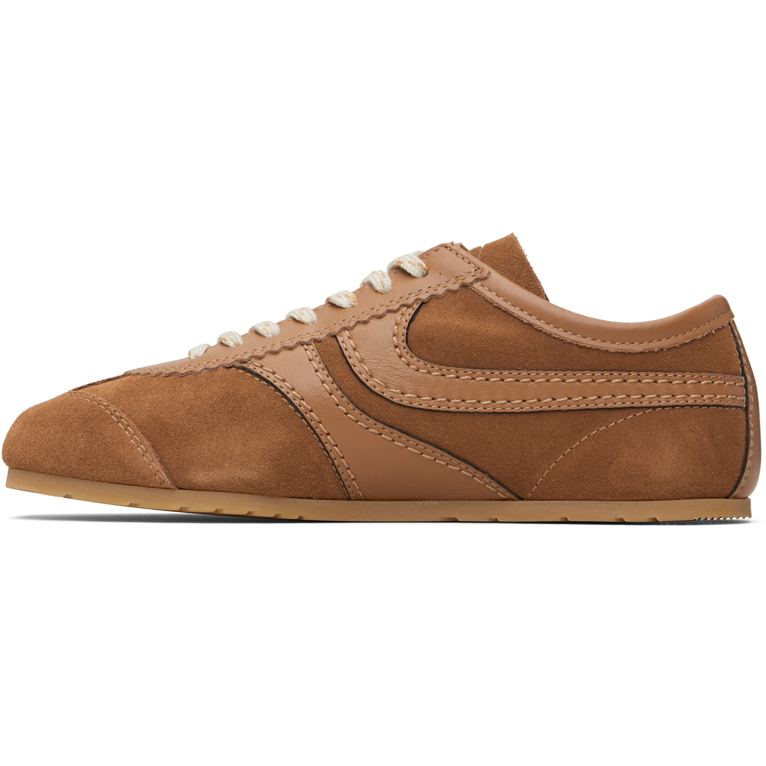  Dries Van Noten Tan Suede Sneakers 