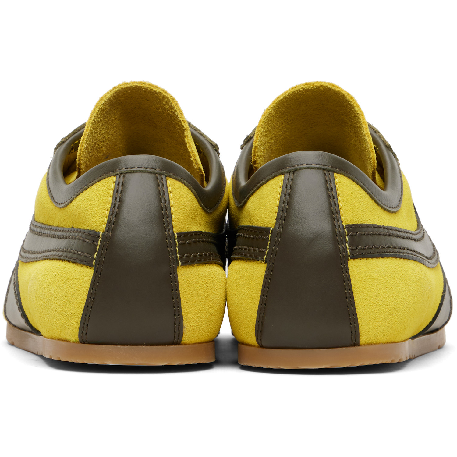  Dries Van Noten Yellow & Khaki Suede Sneakers 
