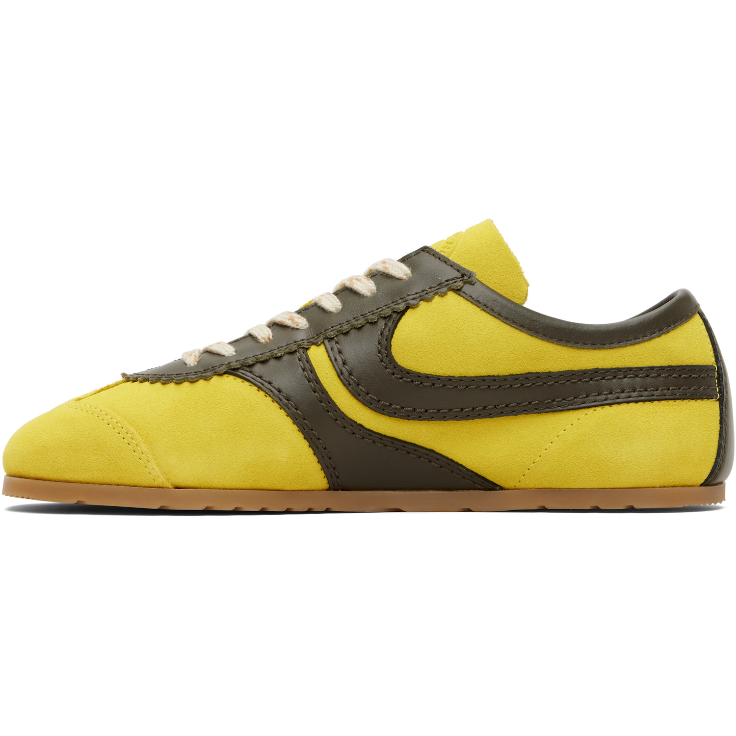  Dries Van Noten Yellow & Khaki Suede Sneakers 