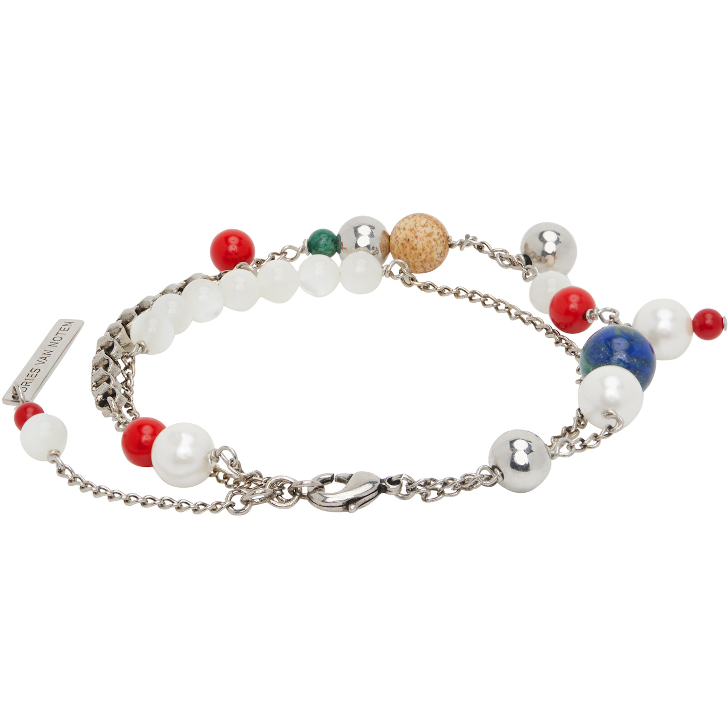  Dries Van Noten Double Chain Charm Bracelet 