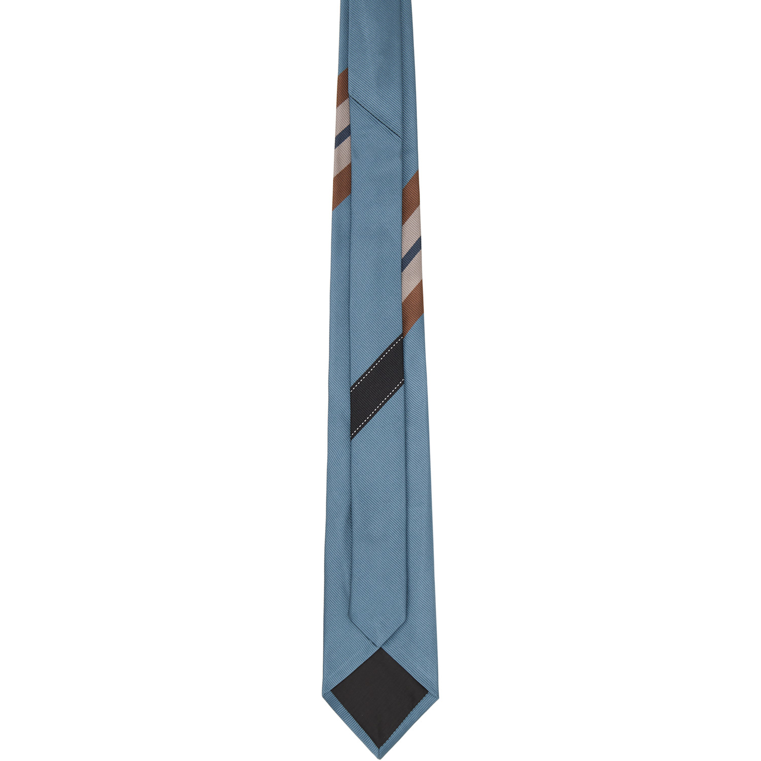  Dries Van Noten Blue Printed Silk Tie 