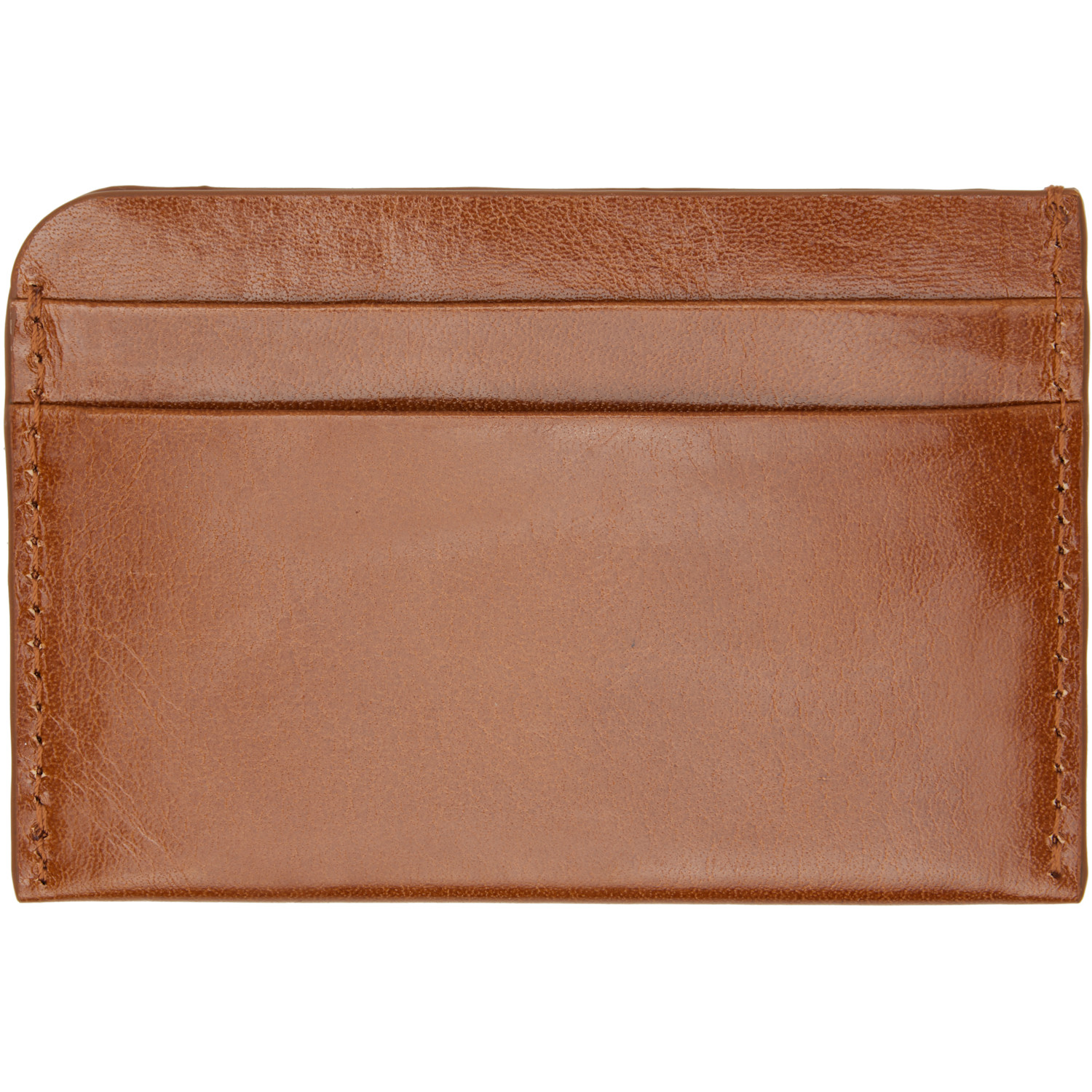  Dries Van Noten Brown Leather Card Holder 