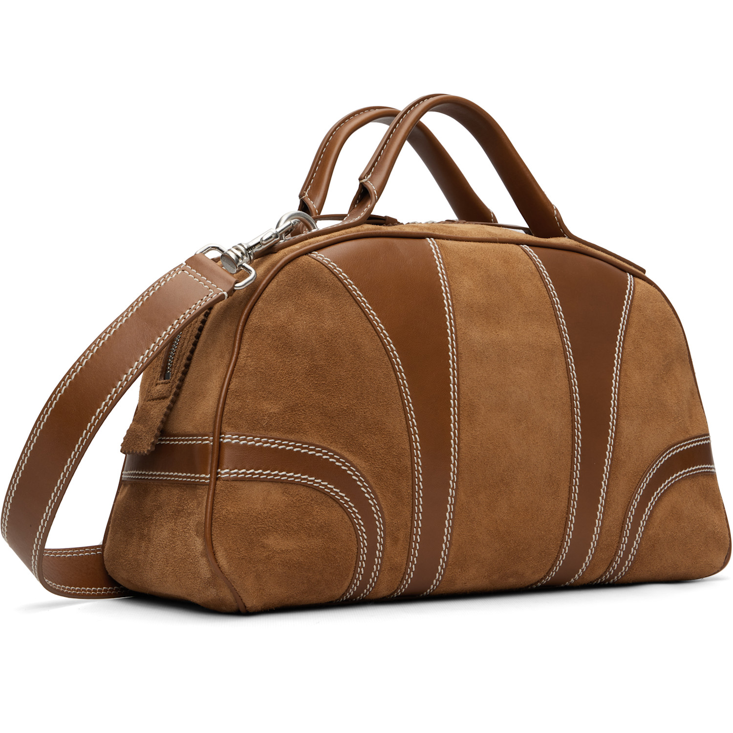  Dries Van Noten Tan Suede Duffle Bag 