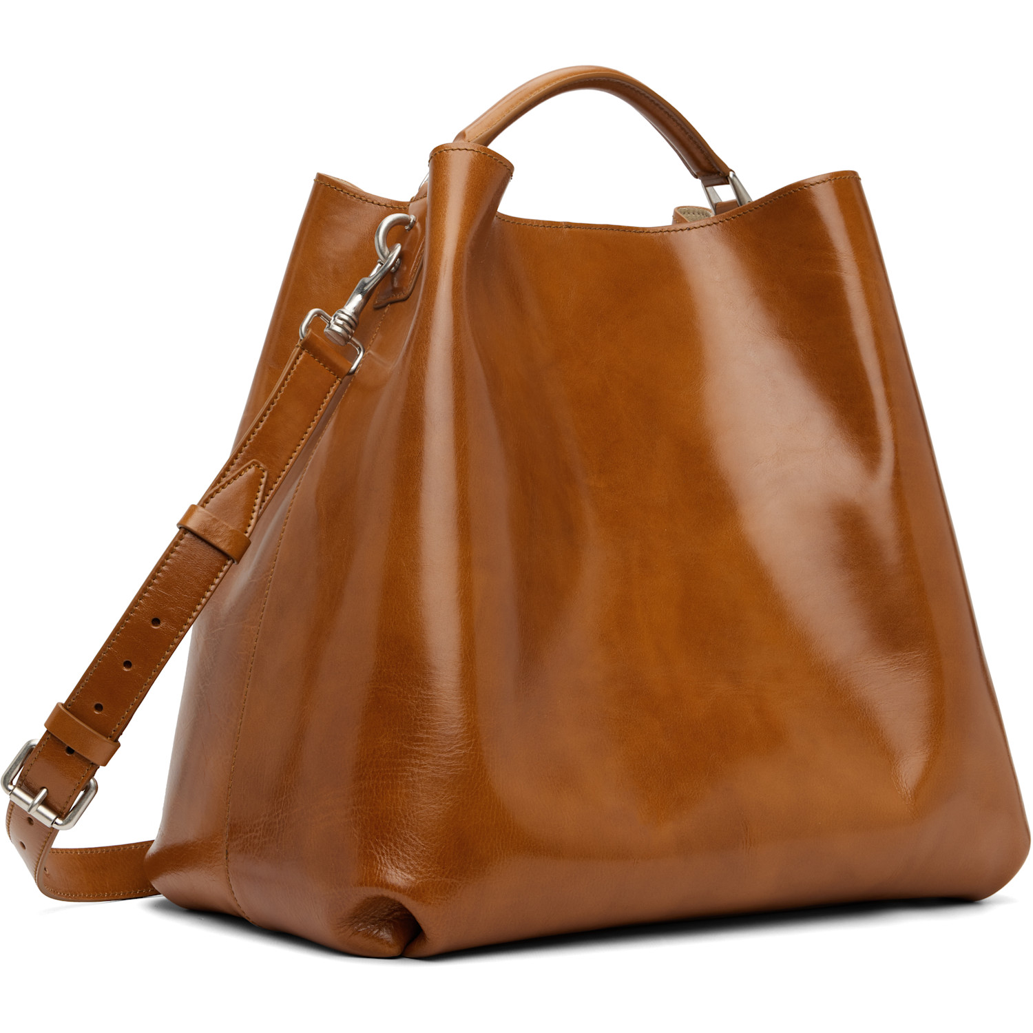  Dries Van Noten Brown Embossed-logo Bag 