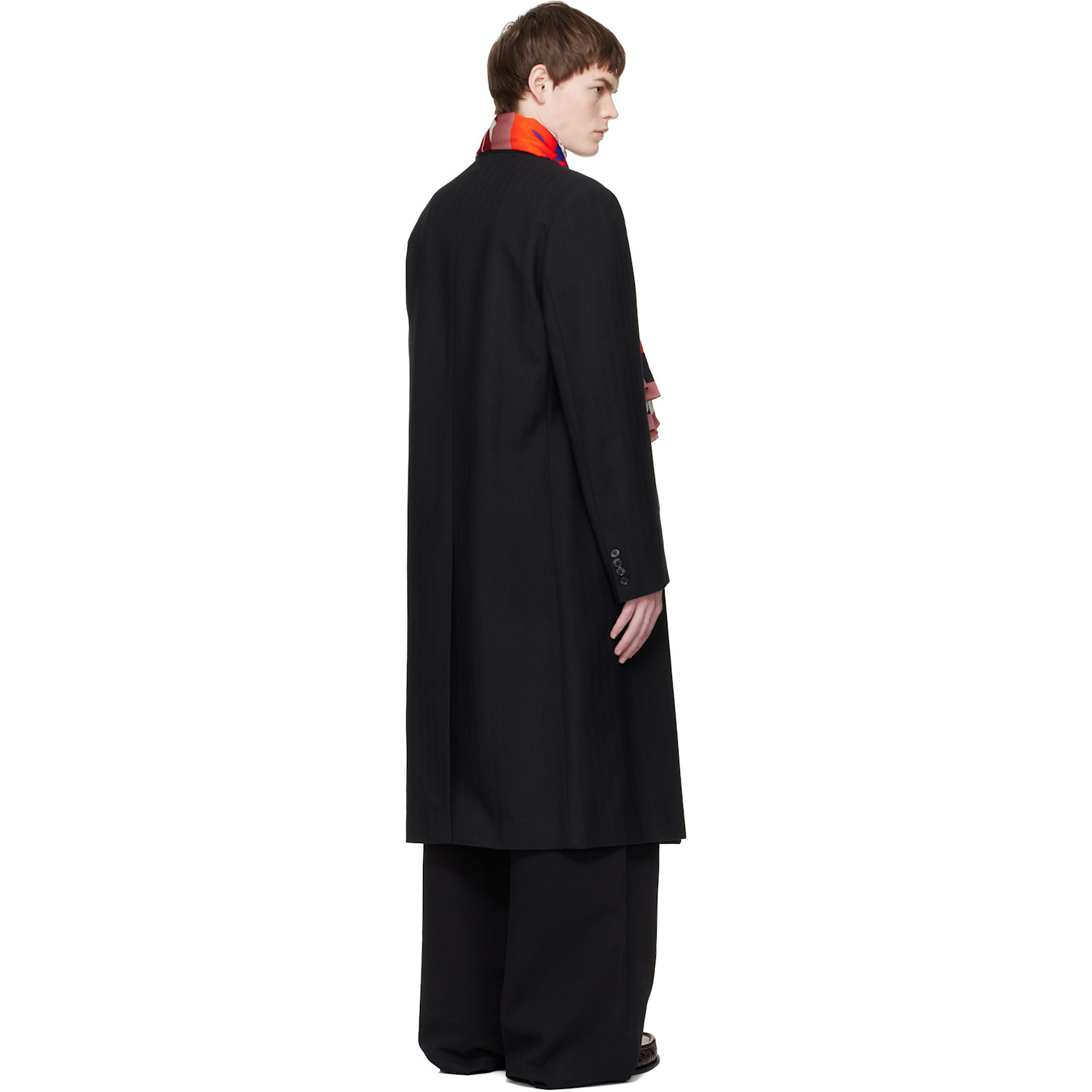  Dries Van Noten Black Double-breasted Coat 