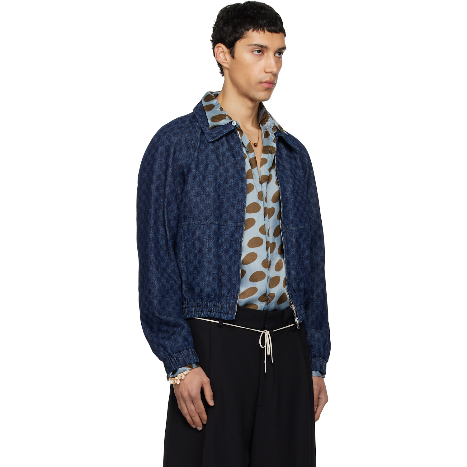  Dries Van Noten Navy Vinnys Denim Jacket 