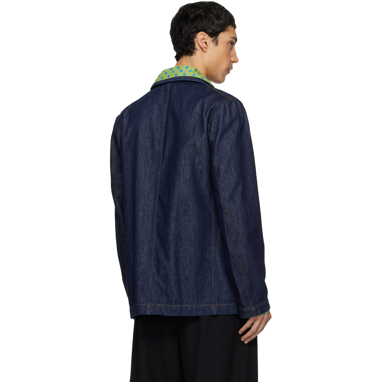  Dries Van Noten Navy Braxton Denim Jacket 