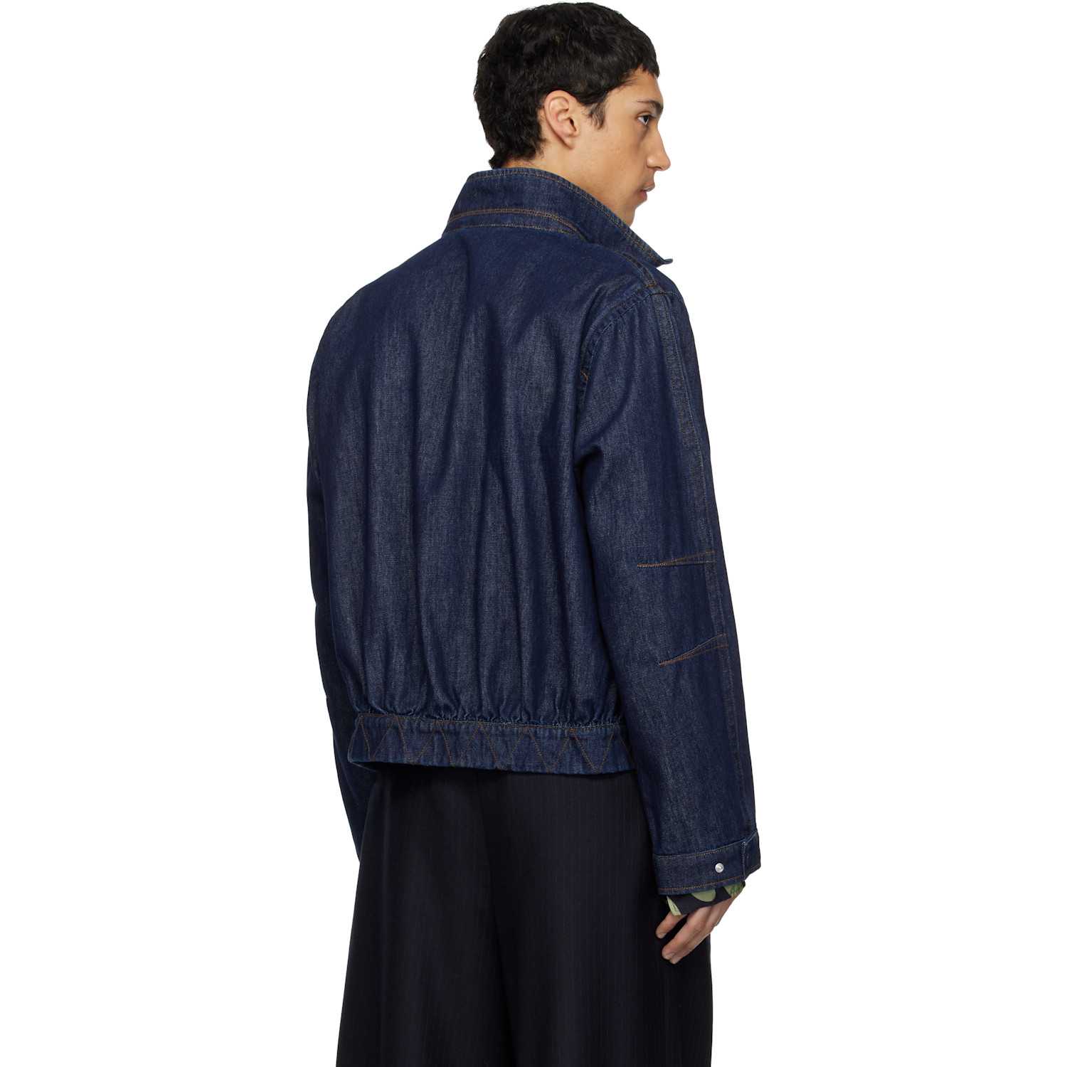  Dries Van Noten Navy Varington Denim Jacket 