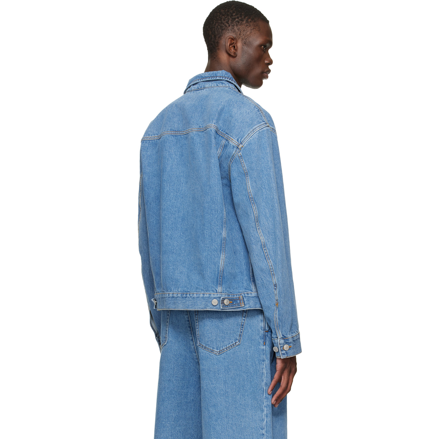  Dries Van Noten Blue Flap Pocket Denim Jacket 