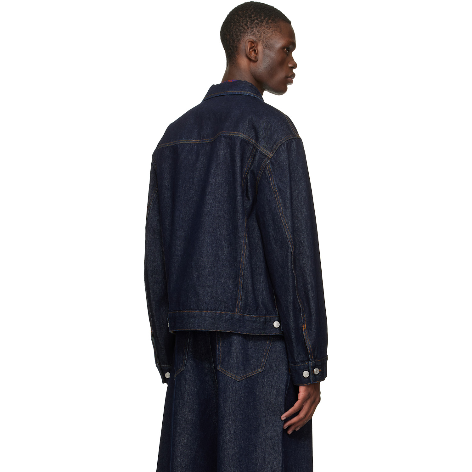  Dries Van Noten Navy Flap Pocket Denim Jacket 