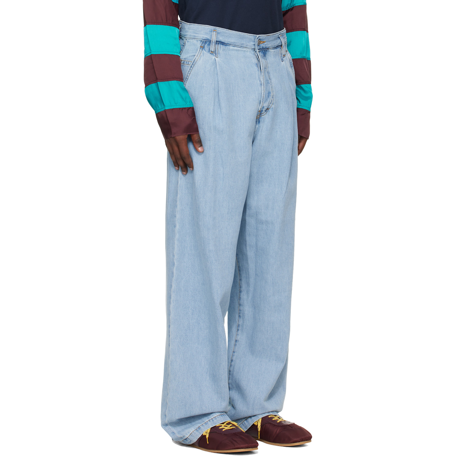  Dries Van Noten Blue Pleated Jeans 
