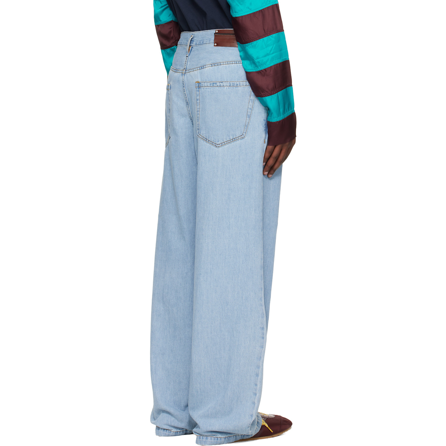  Dries Van Noten Blue Pleated Jeans 