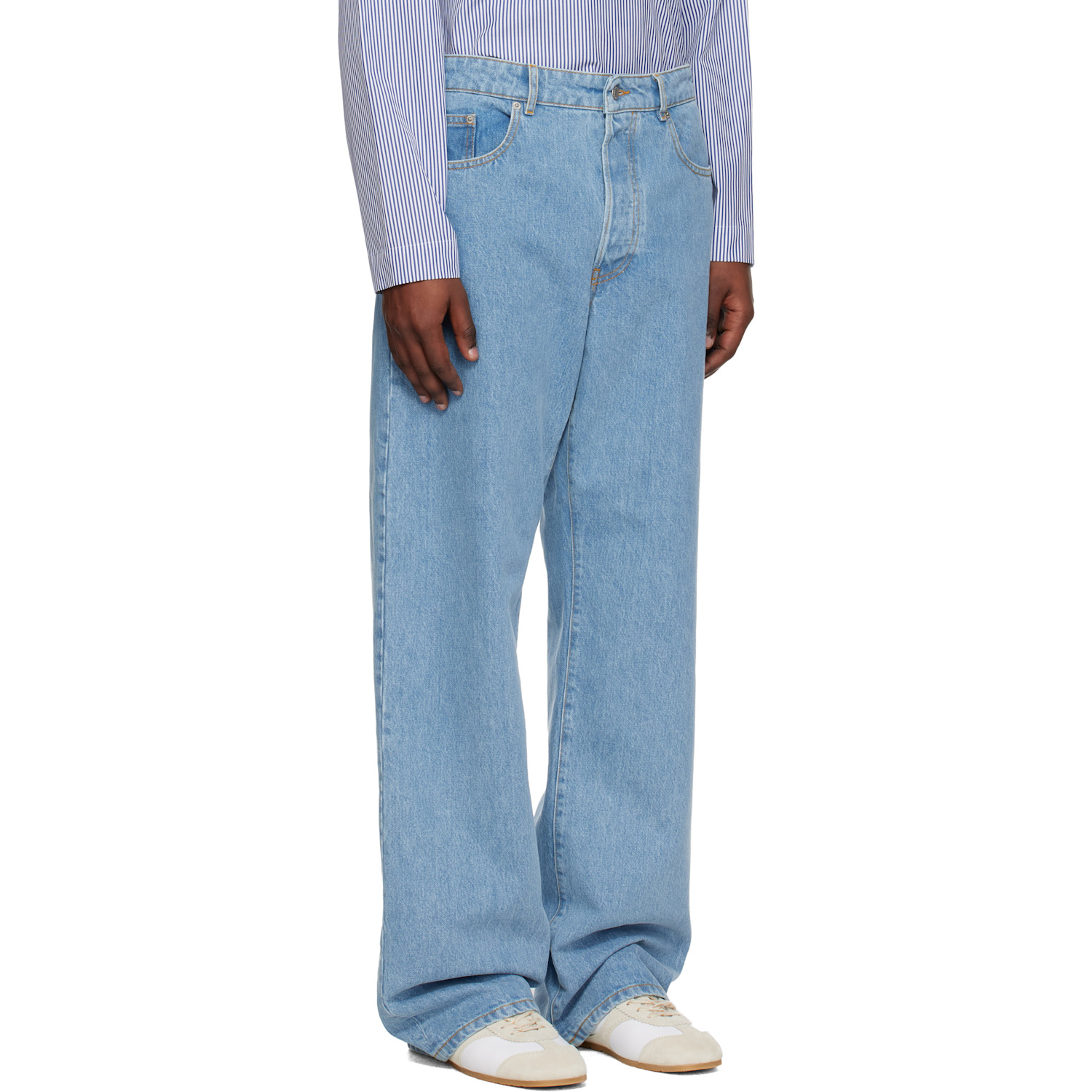  Dries Van Noten Blue Straight Leg Jeans 