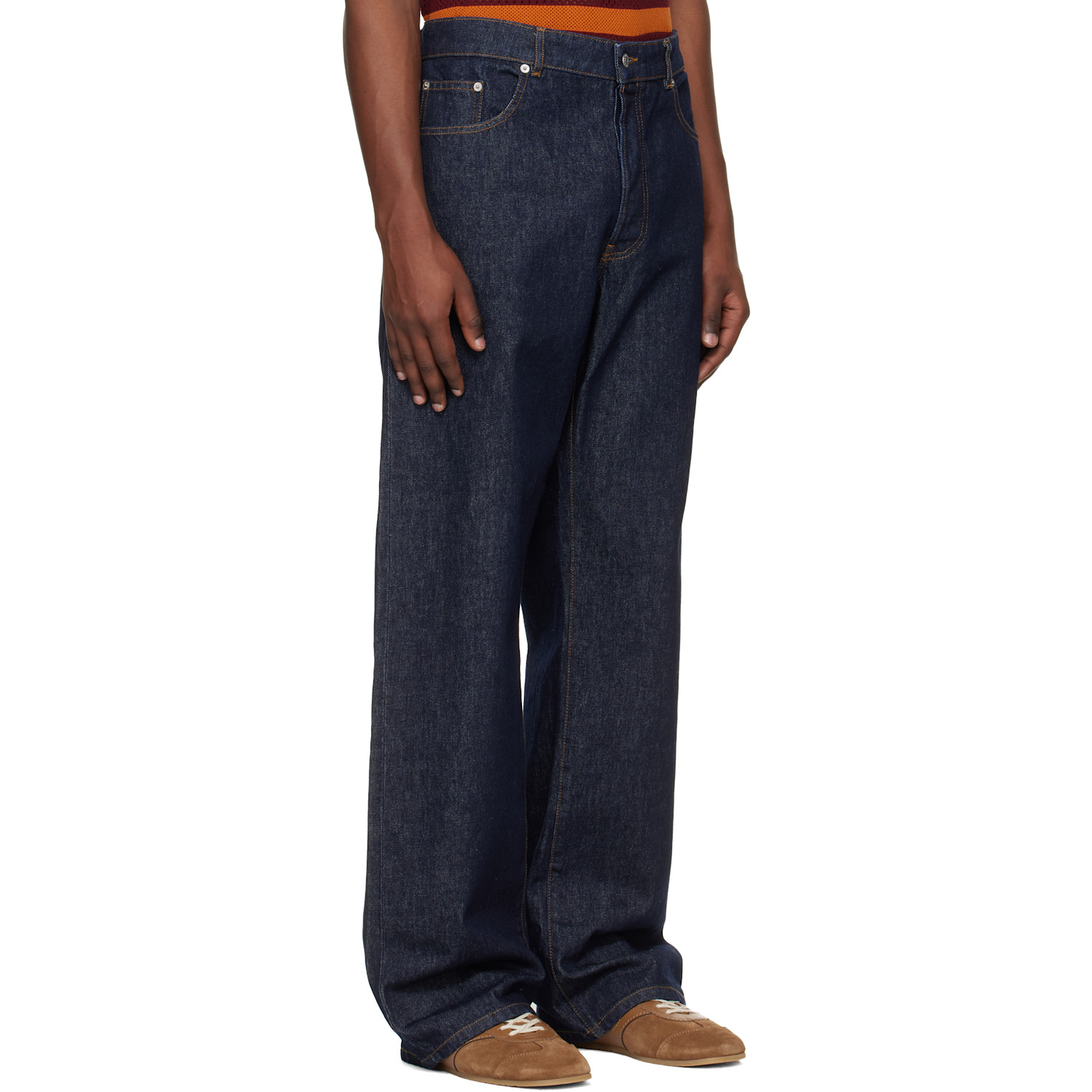  Dries Van Noten Blue Straight Leg Jeans 
