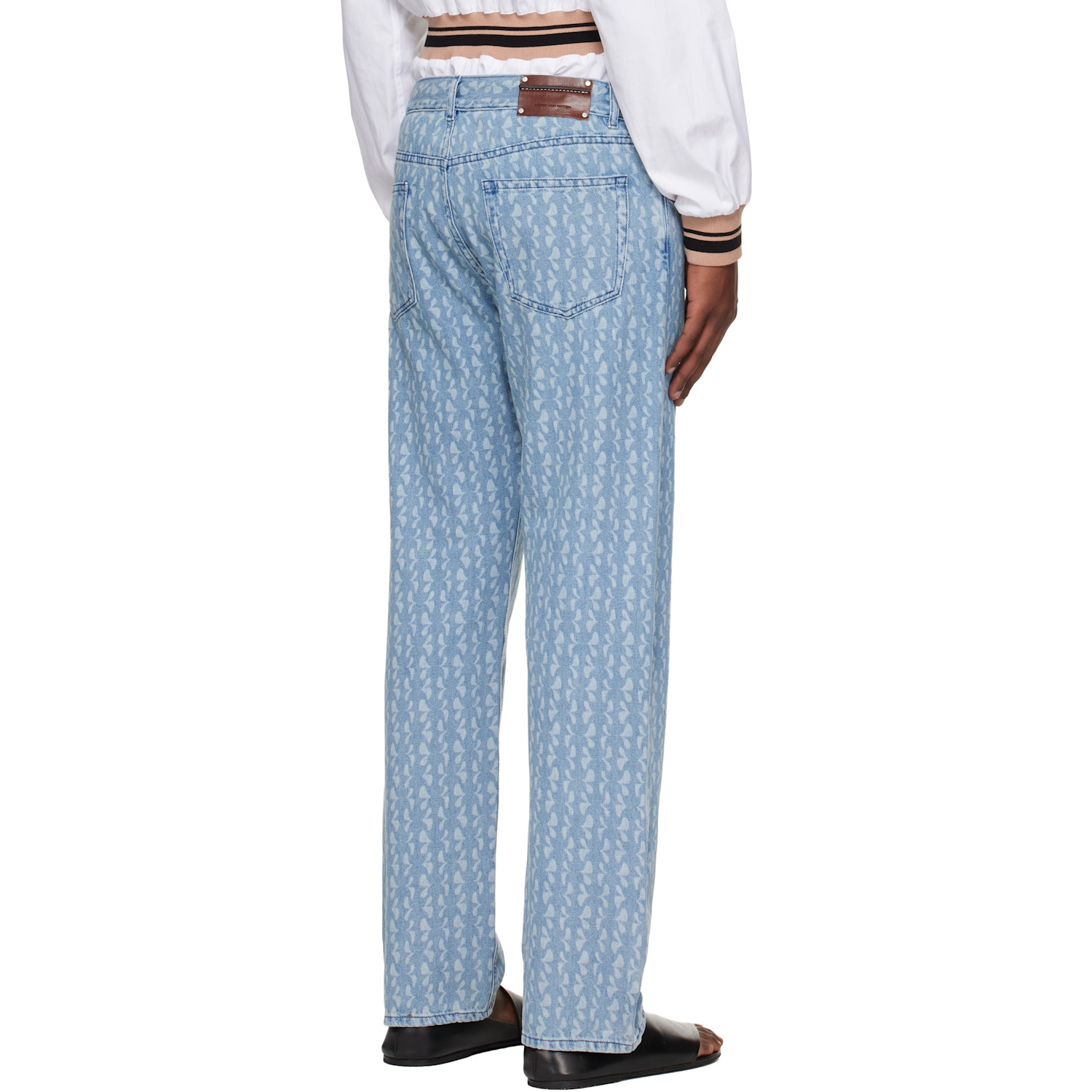  Dries Van Noten Blue Printed Jeans 