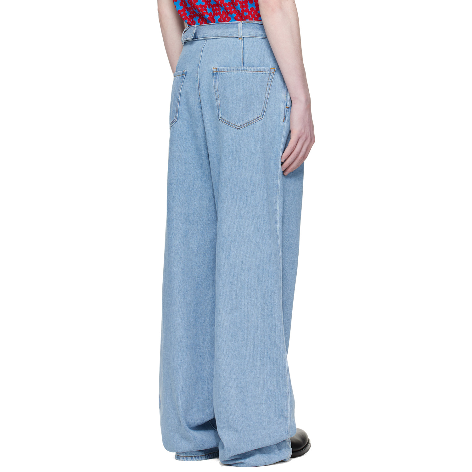 Dries Van Noten Blue Pleated Jeans 