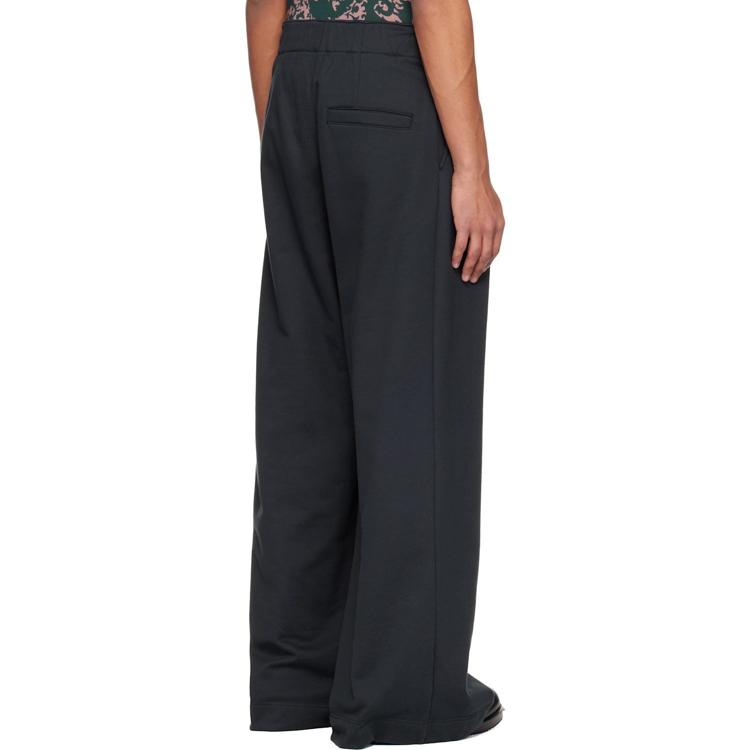  Dries Van Noten Black Pleated Sweatpants 
