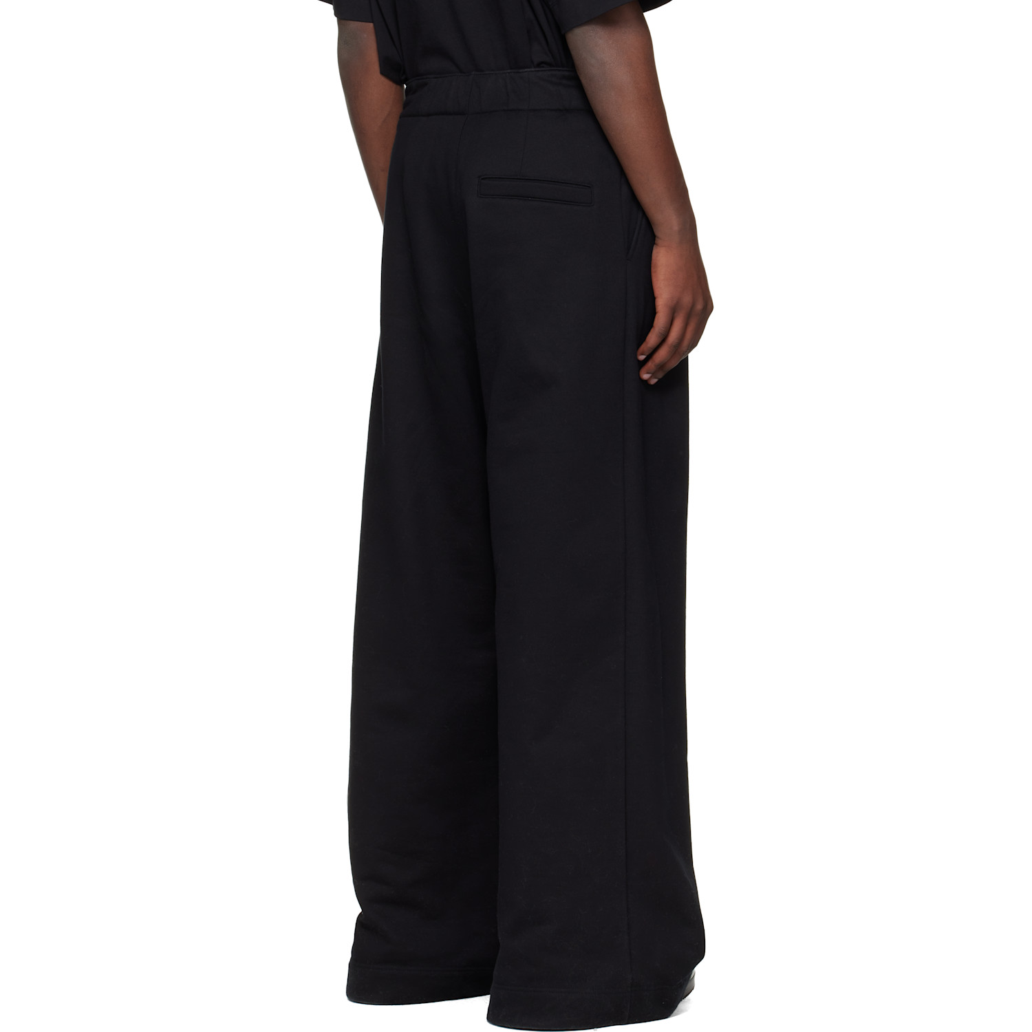  Dries Van Noten Black Pleated Sweatpants 