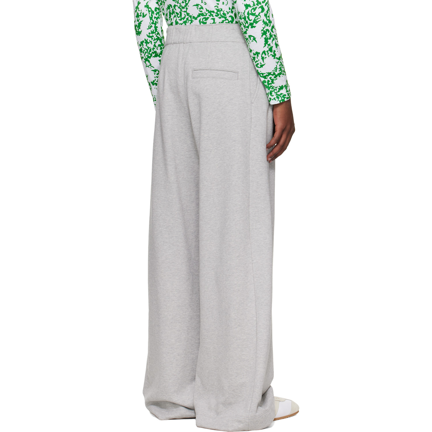  Dries Van Noten Gray Pleated Sweatpants 