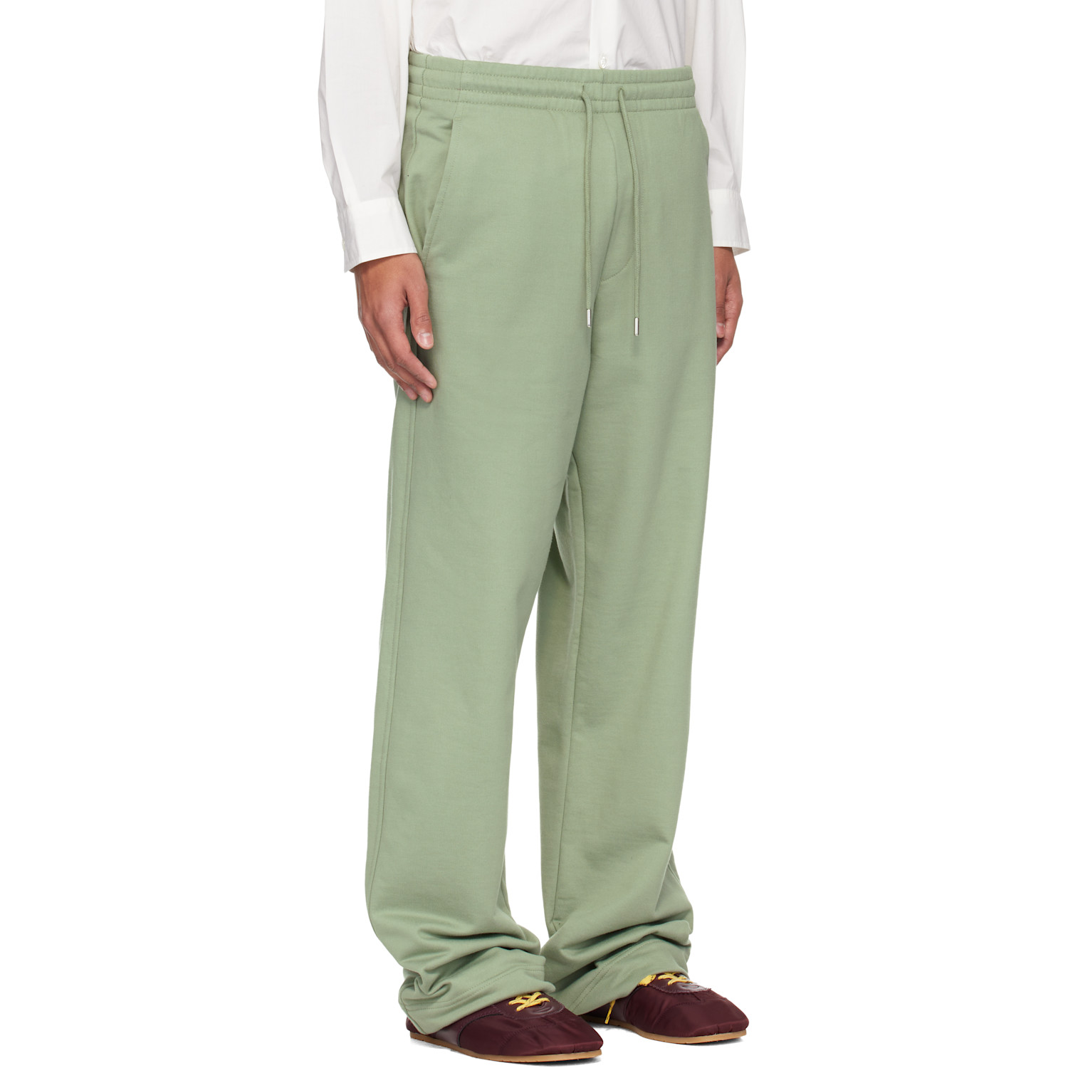  Dries Van Noten Green Drawstring Sweatpants 