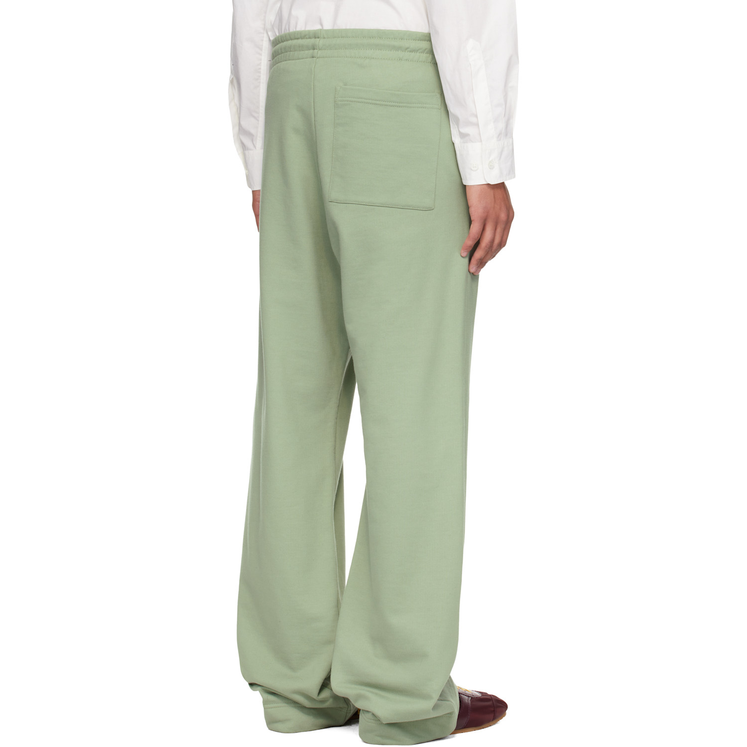  Dries Van Noten Green Drawstring Sweatpants 