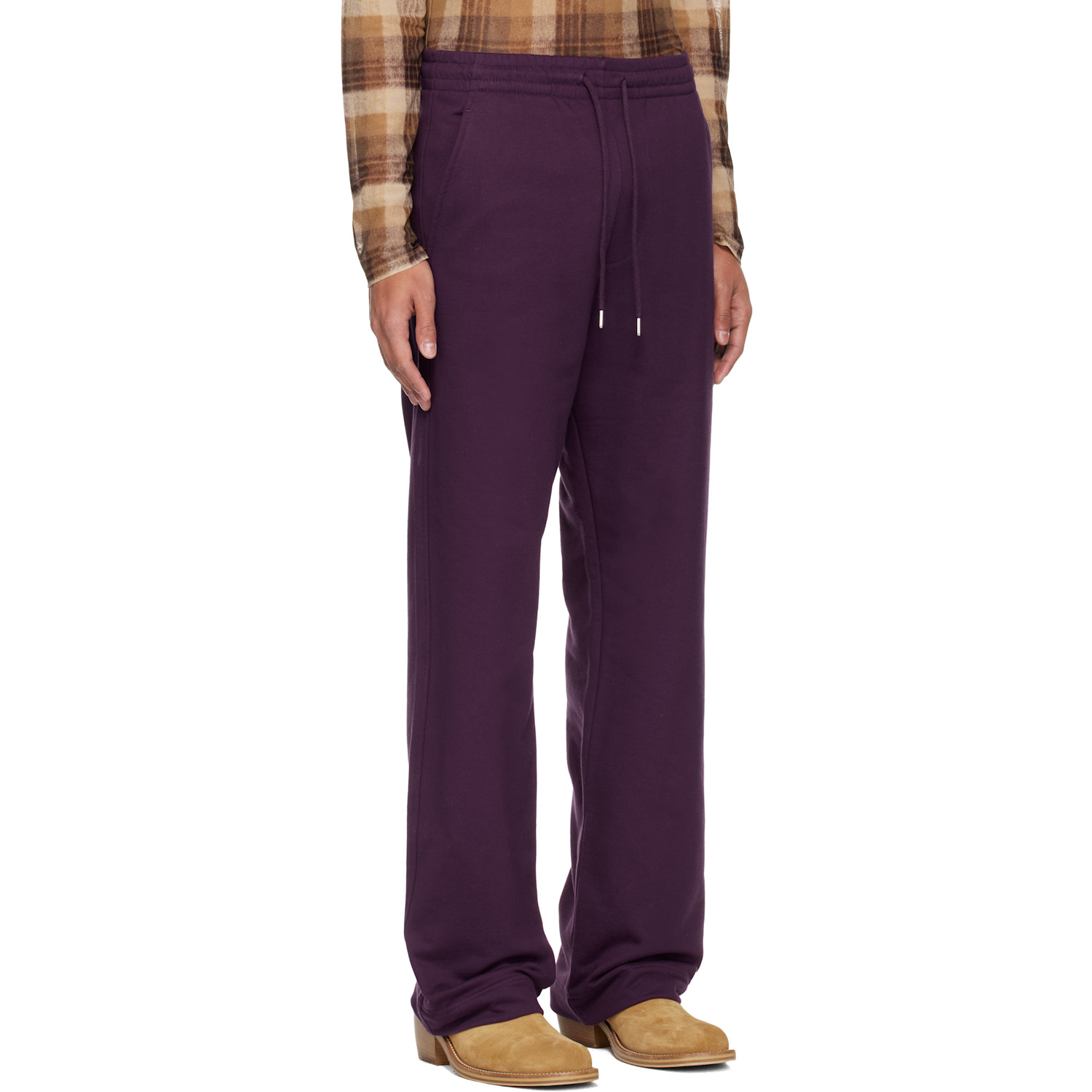  Dries Van Noten Purple Drawstring Sweatpants 