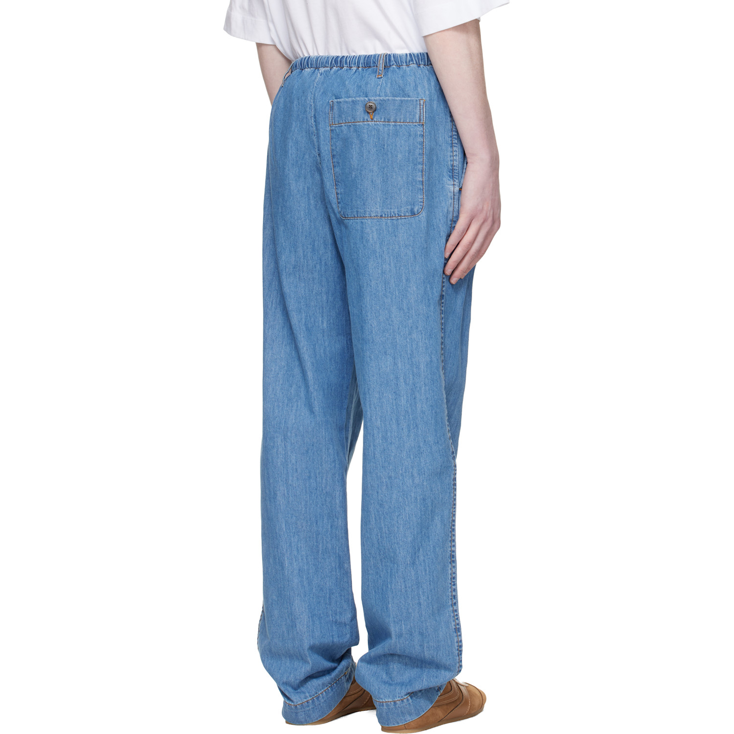  Dries Van Noten Blue Drawstring Jeans 