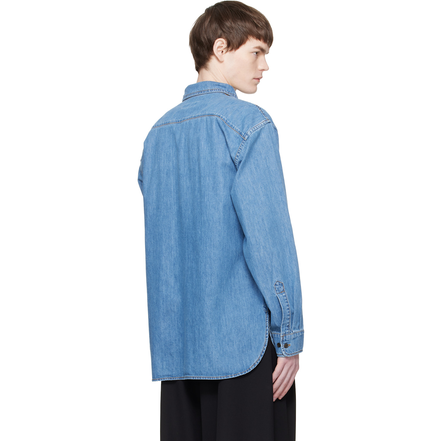  Dries Van Noten Blue Denim Shirt 