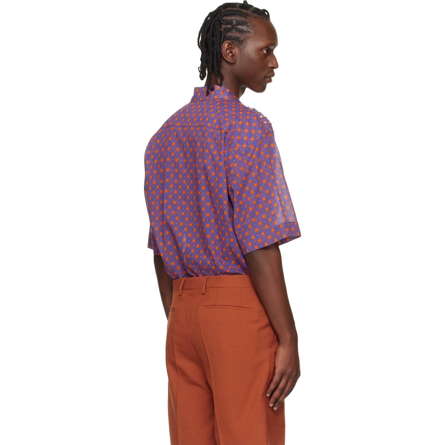  Dries Van Noten Purple Sequinned Shirt 