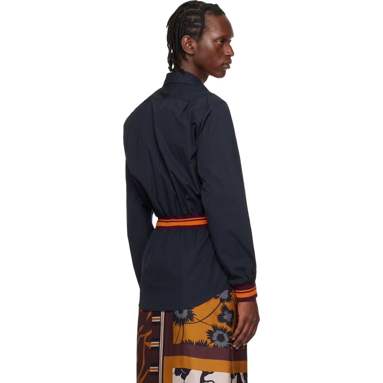  Dries Van Noten Navy Cotton Shirt 
