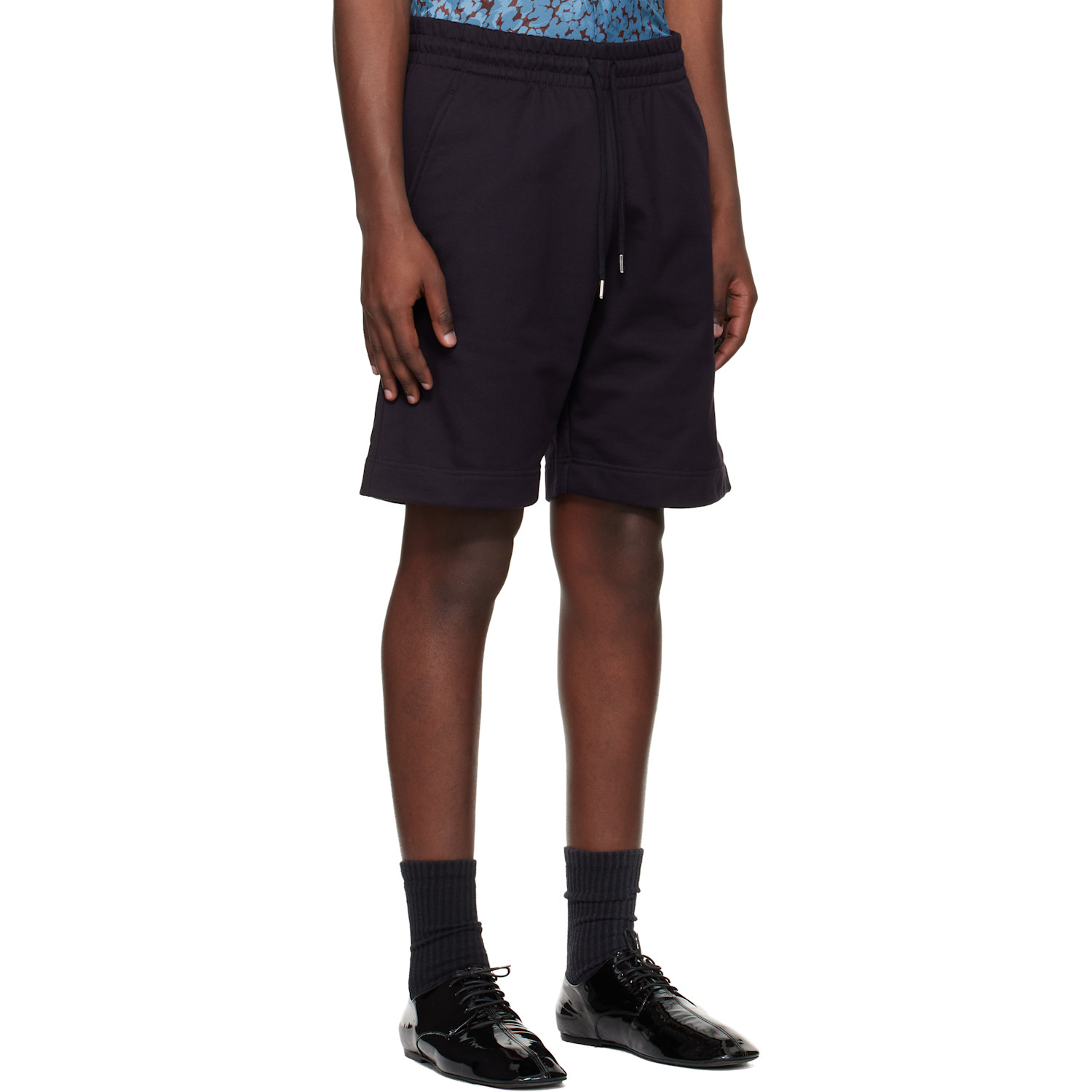  Dries Van Noten Navy Drawstring Shorts 