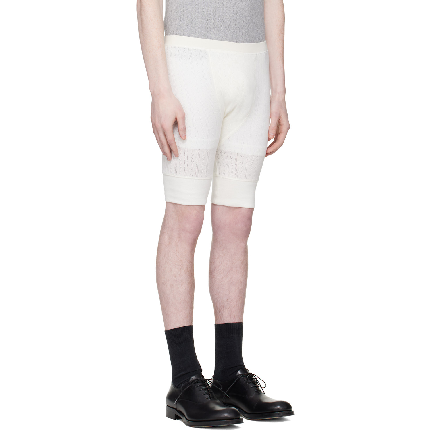  Dries Van Noten Off-white Pointelle Shorts 