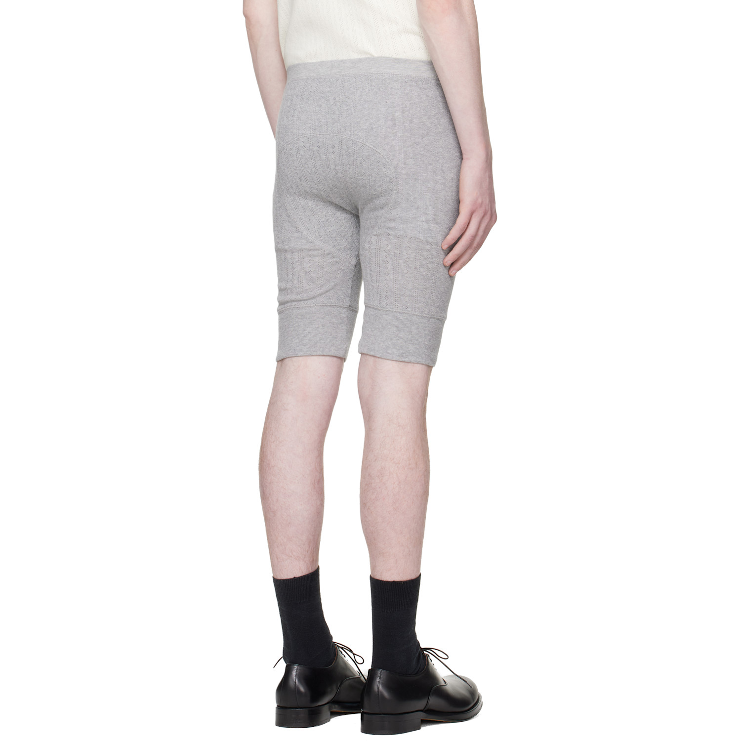  Dries Van Noten Gray Pointelle Shorts 