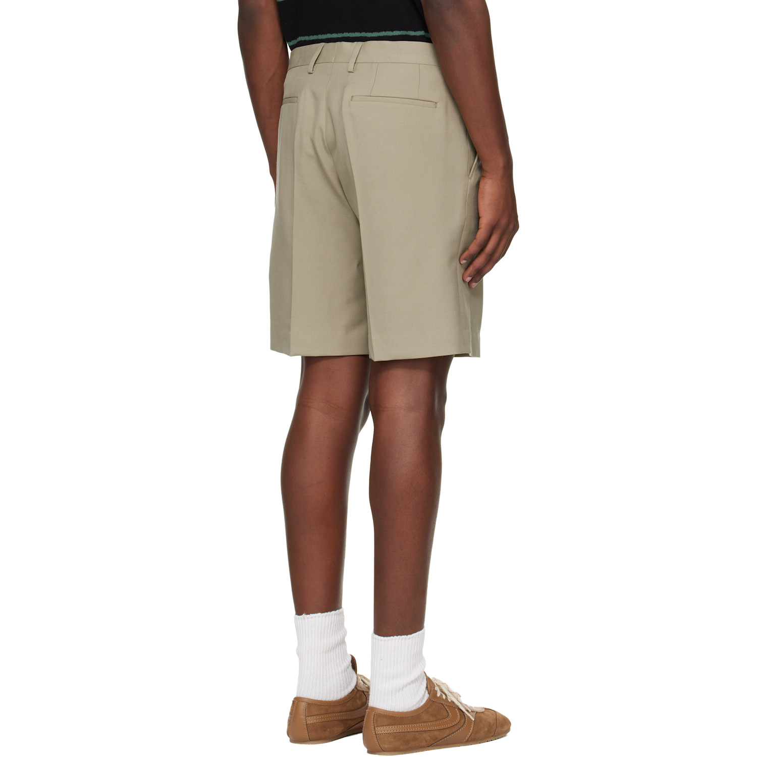  Dries Van Noten Beige Wool Shorts 