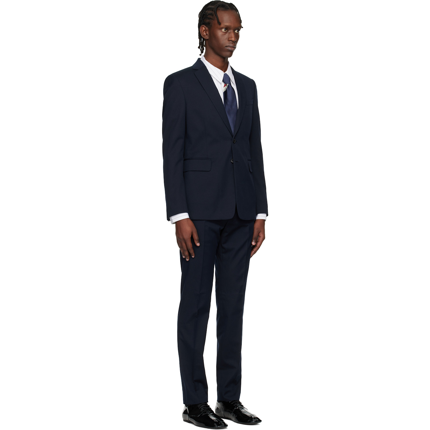  Dries Van Noten Navy Wool-blend Suit 