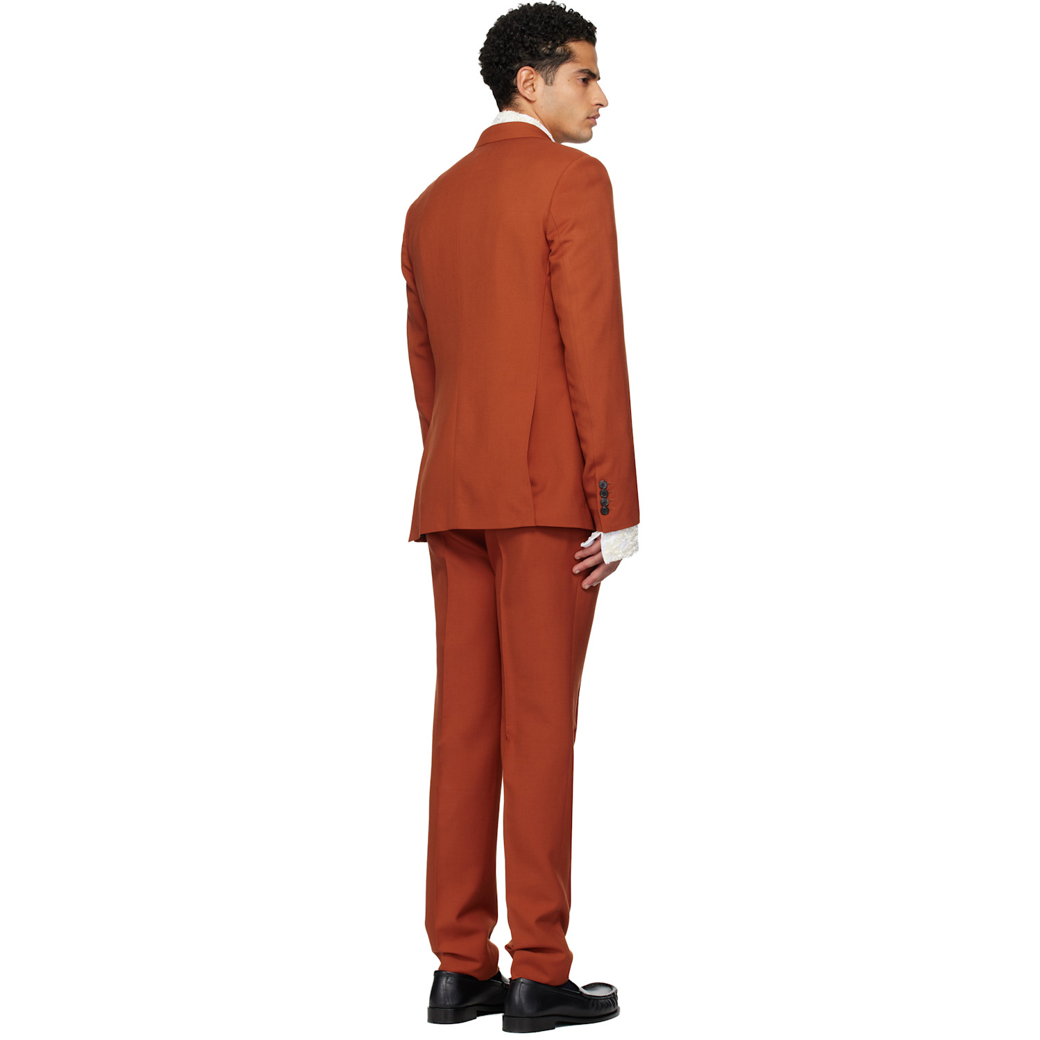  Dries Van Noten Orange Single-breasted Suit 