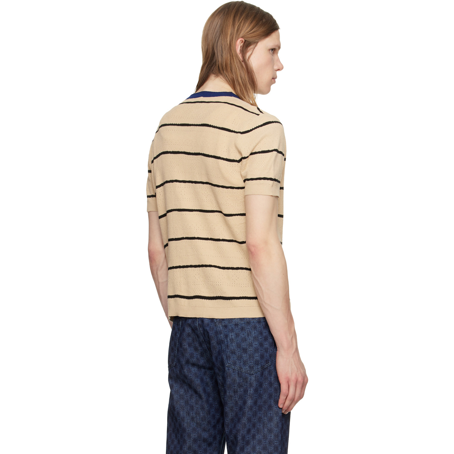  Dries Van Noten Beige Short Sleeve Tee Cardigan 