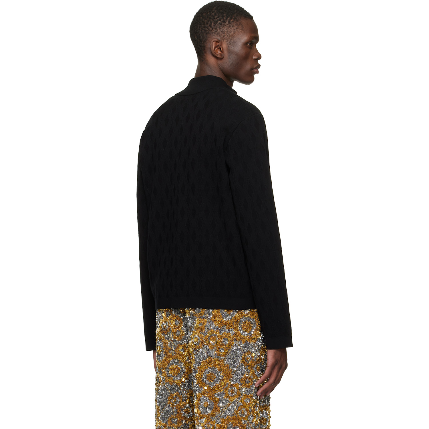 Dries Van Noten Black Zip Sweater 