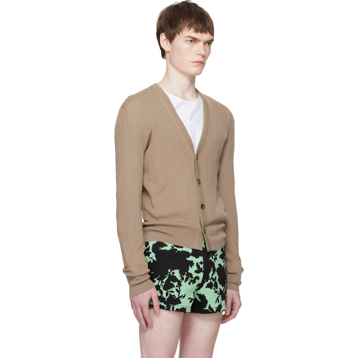  Dries Van Noten Beige Merino Wool Cardigan 