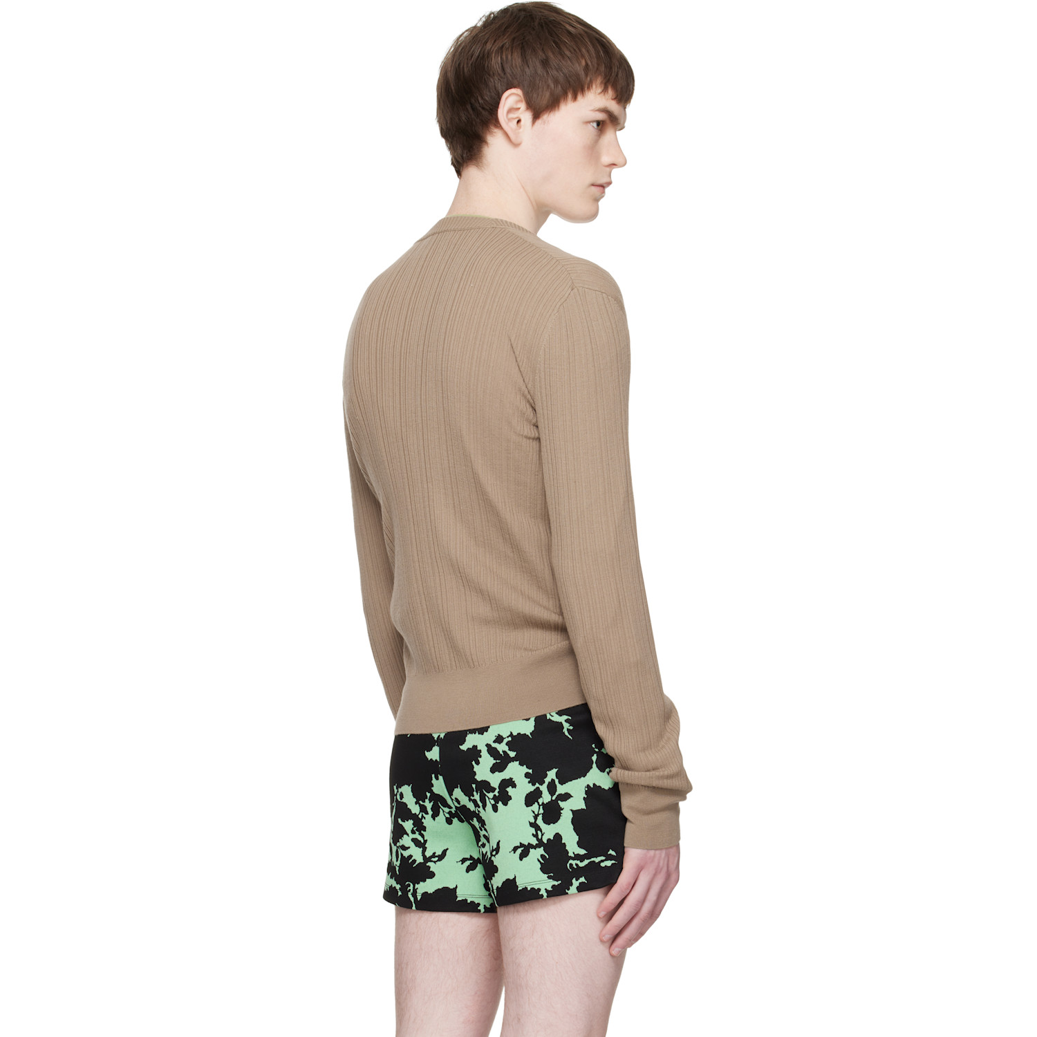  Dries Van Noten Beige Merino Wool Cardigan 