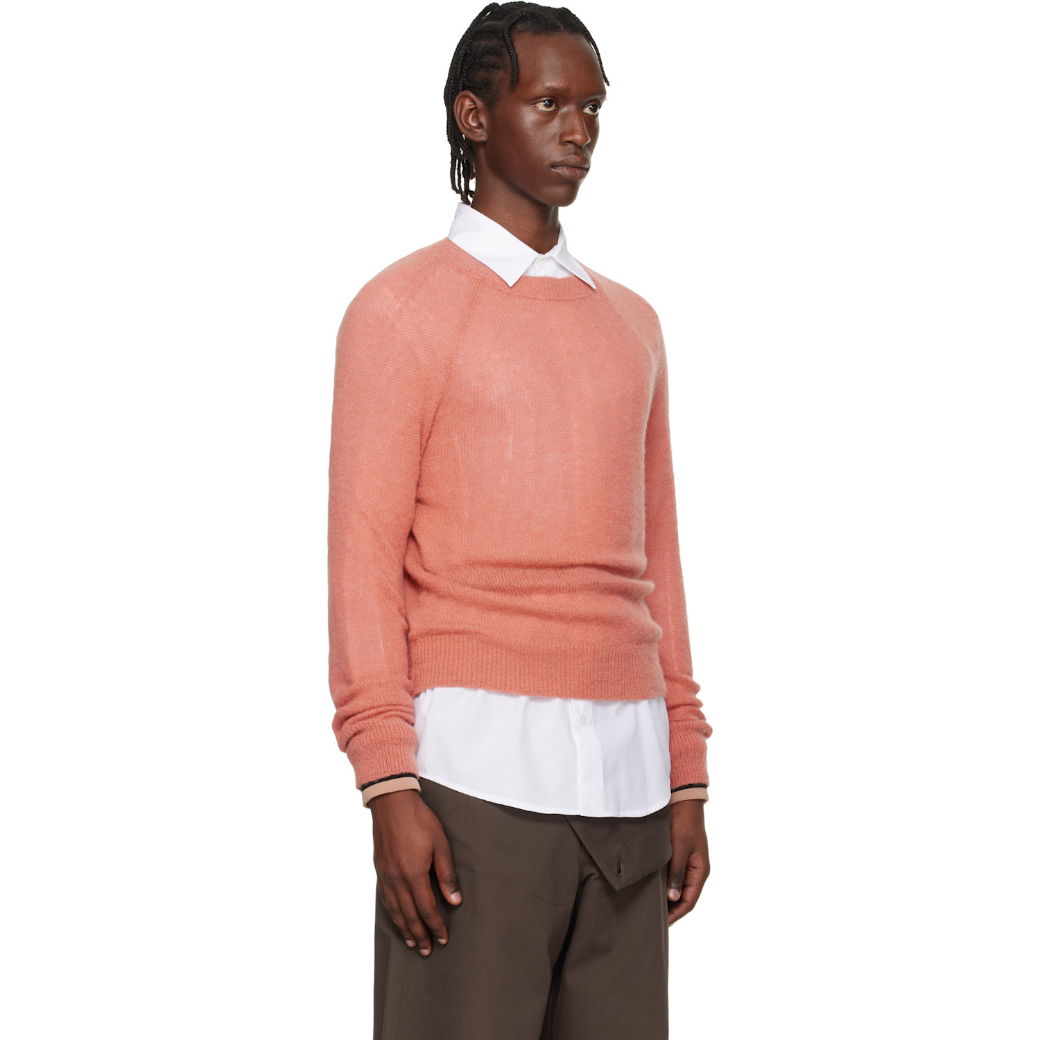  Dries Van Noten Pink Alpaca Sweater 
