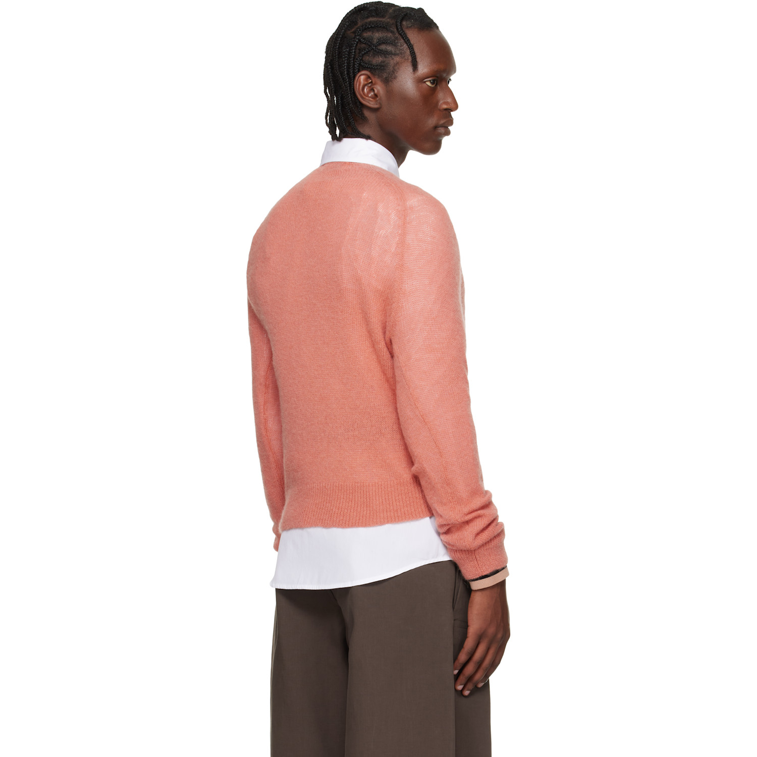  Dries Van Noten Pink Alpaca Sweater 