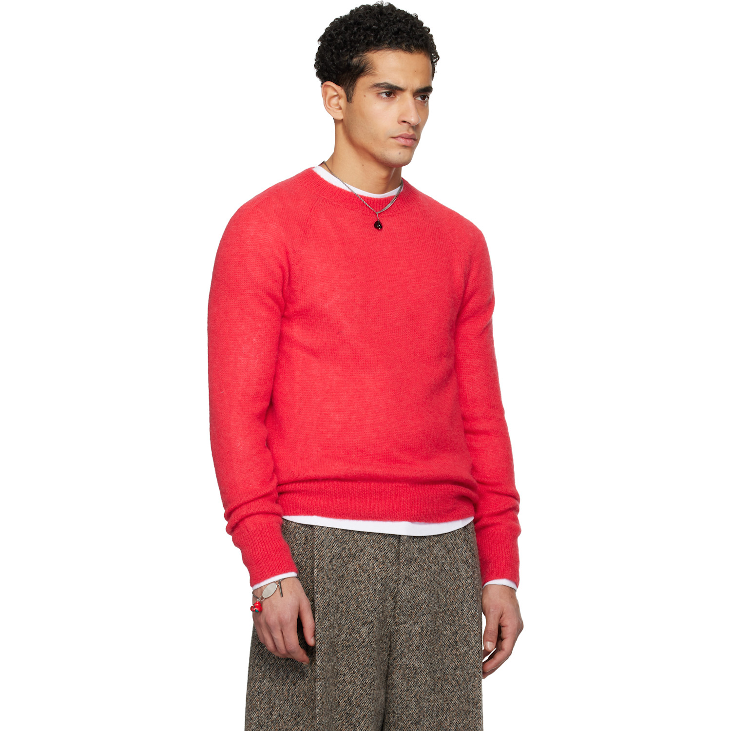  Dries Van Noten Red Alpaca Sweater 