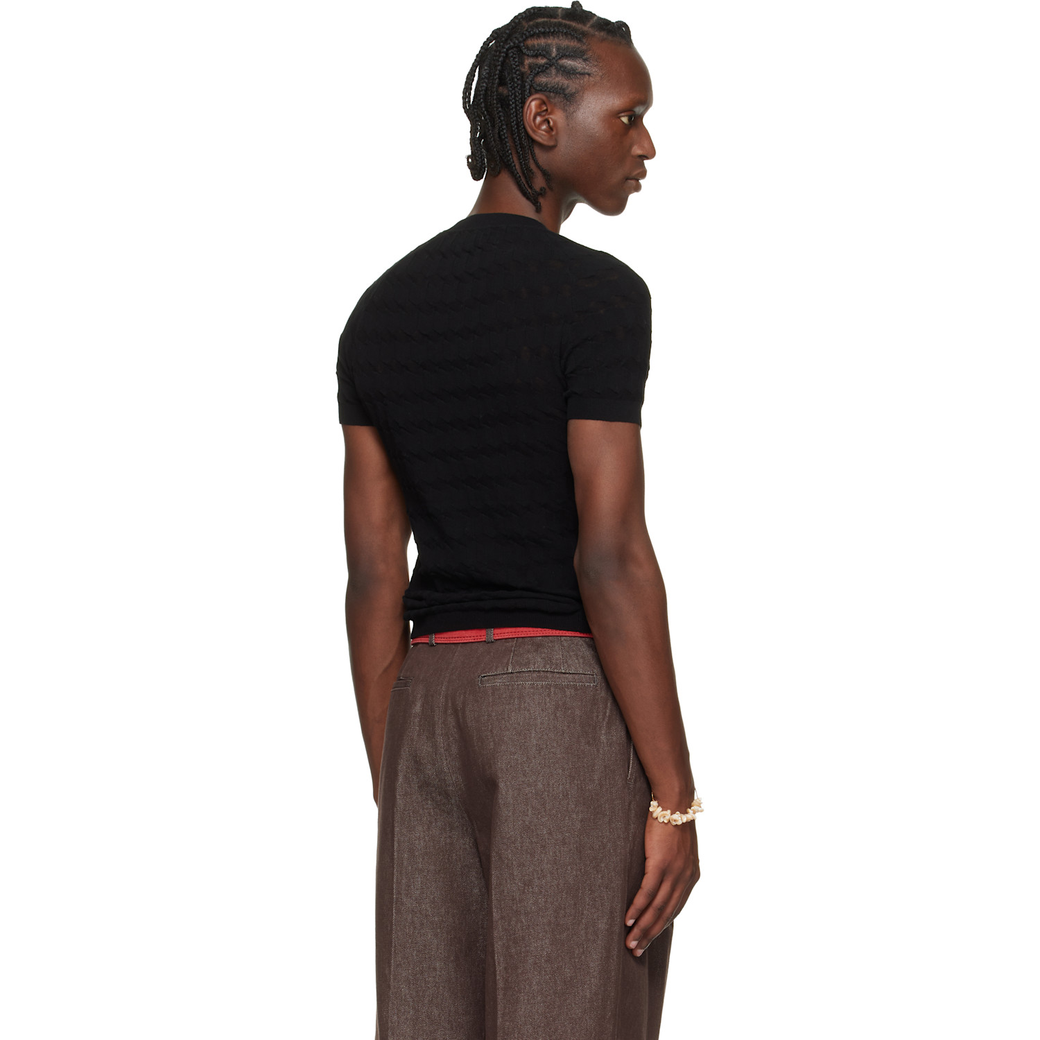  Dries Van Noten Black Jacquard Sweater 