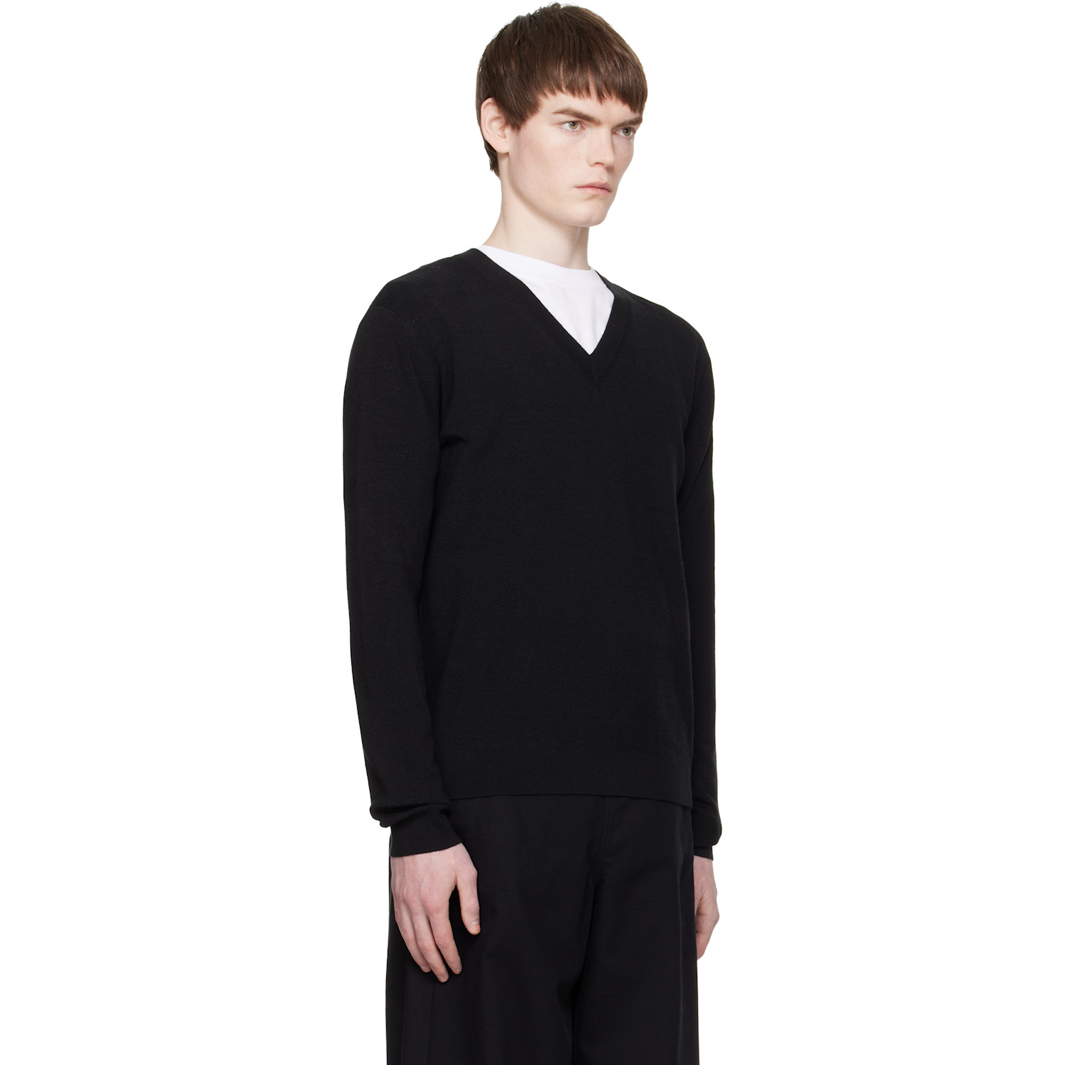  Dries Van Noten Black Pointelle Sweater 