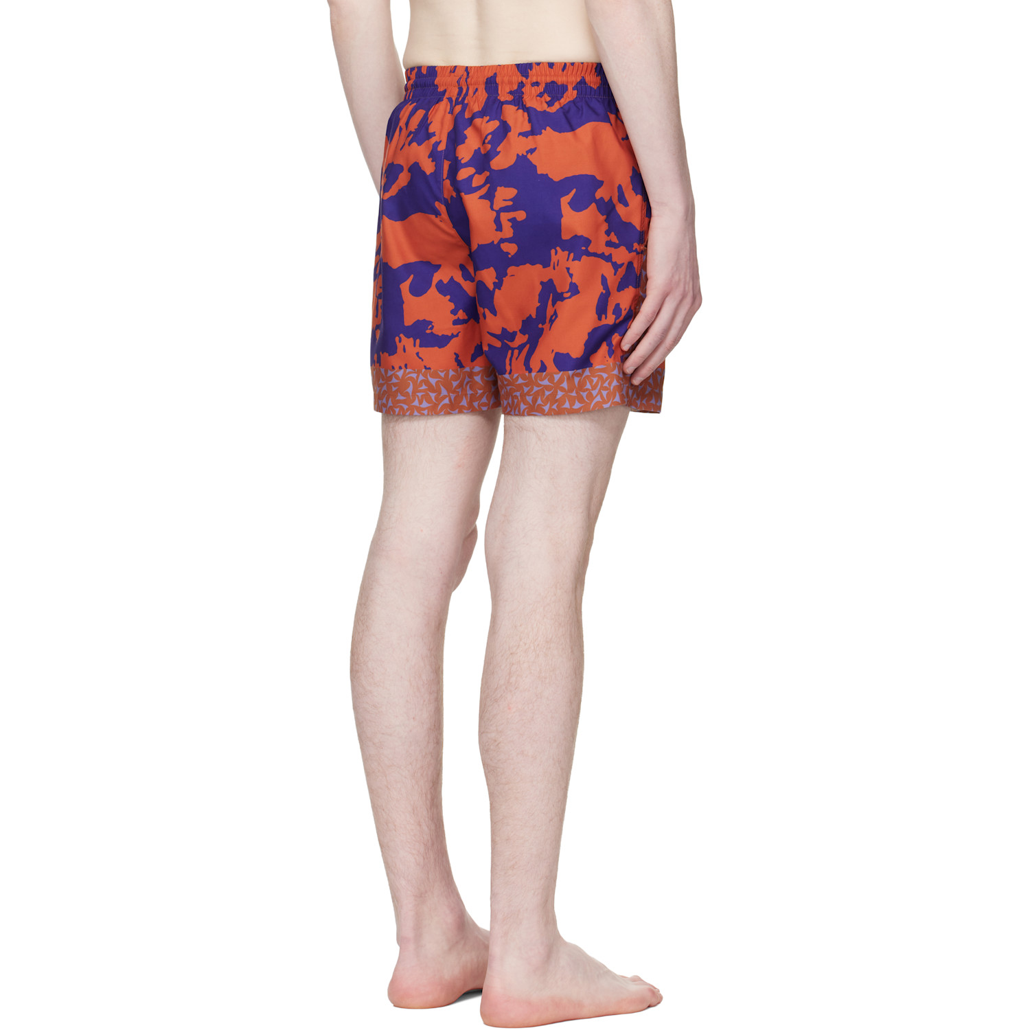  Dries Van Noten Orange & Purple Printed Swim Shorts 