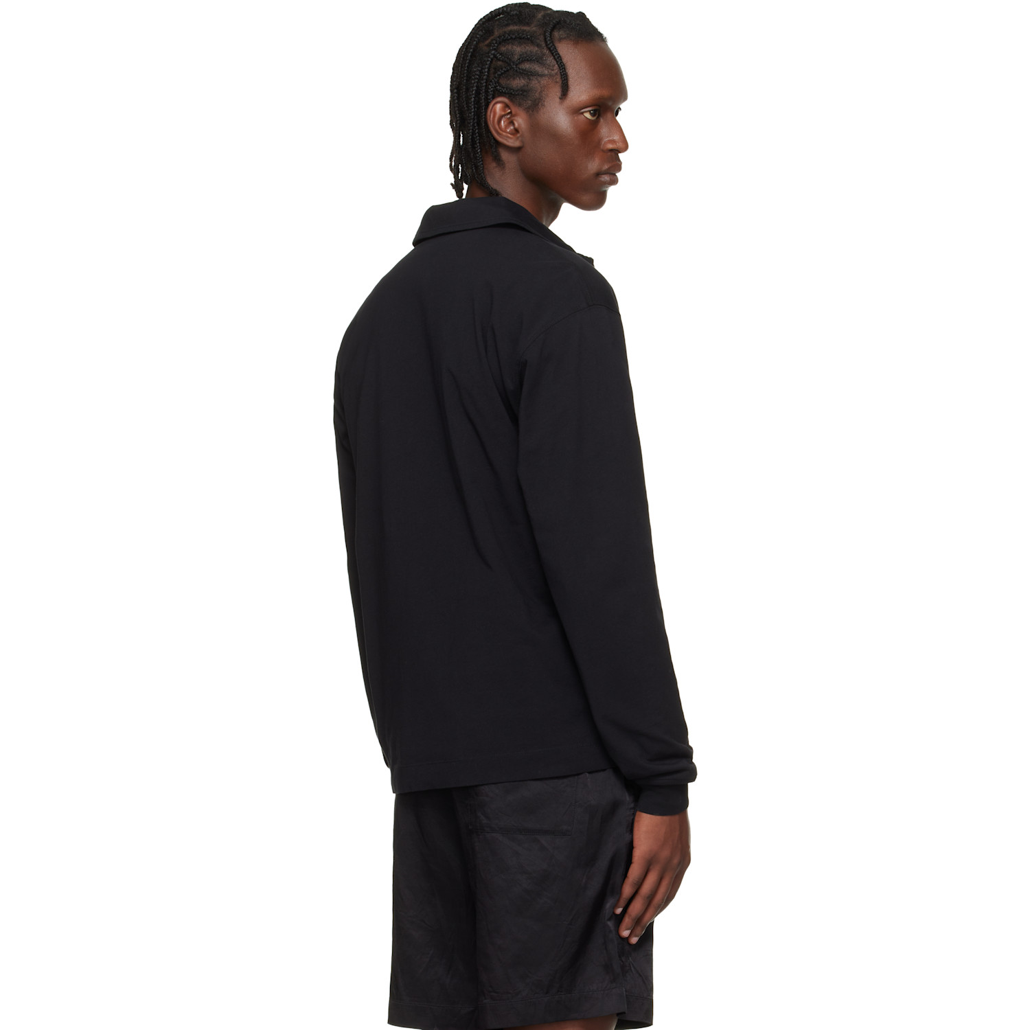  Dries Van Noten Beige & Black Printed Reversible Polo 