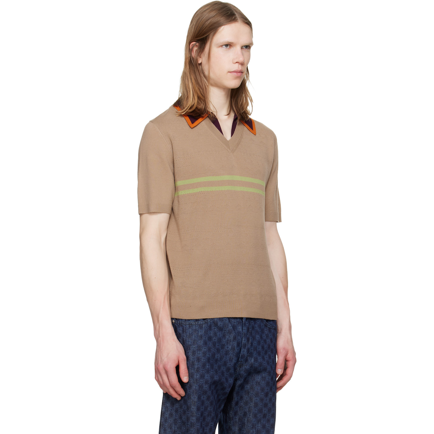  Dries Van Noten Beige Merino Wool Polo 