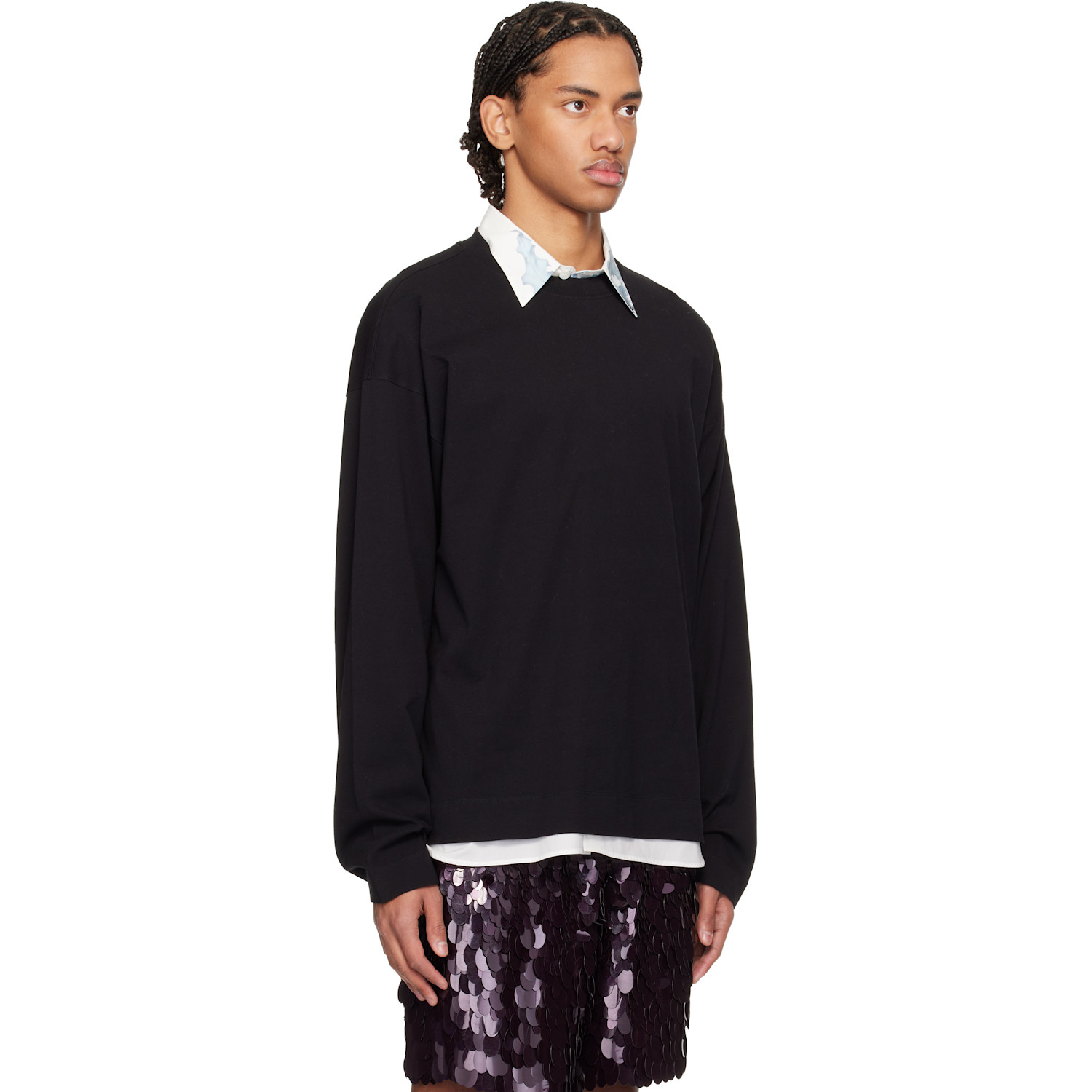 Dries Van Noten Black Dropped Shoulder T-shirt 