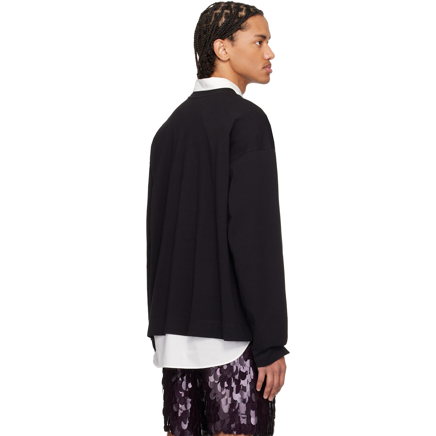  Dries Van Noten Black Dropped Shoulder T-shirt 